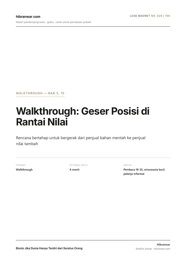 Walkthrough: Geser Posisi di Rantai Nilai