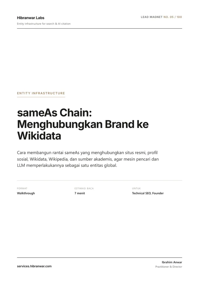 sameAs Chain: Menghubungkan Brand ke Wikidata