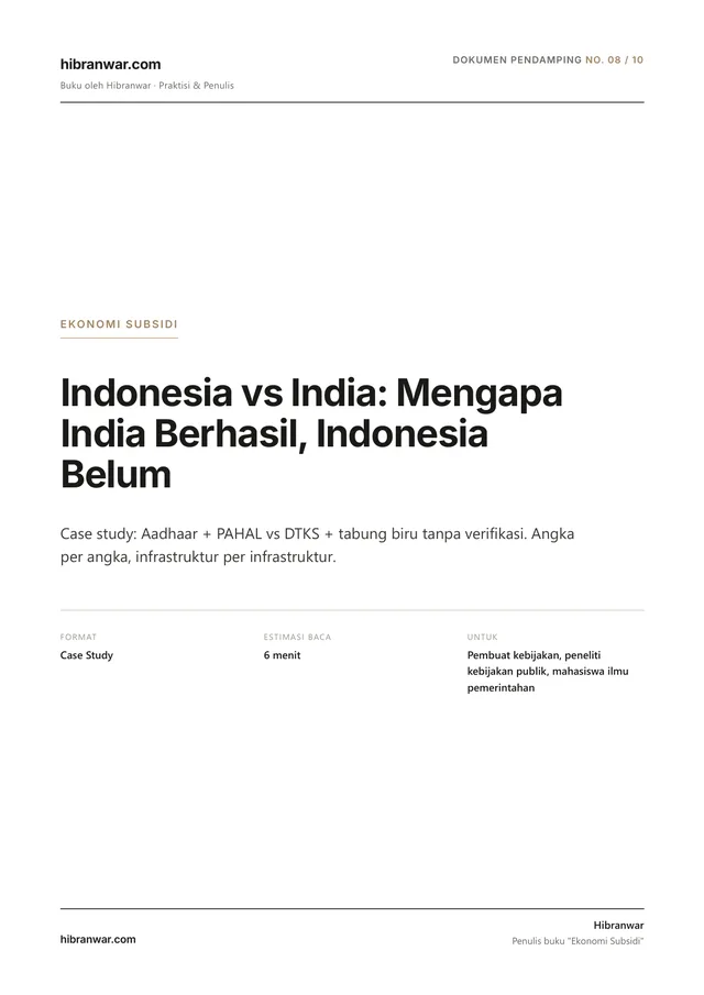 Case Study: Indonesia vs India, Apa yang Bisa Ditiru dari Aadhaar + PAHAL