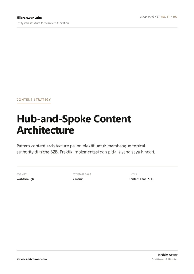 Hub-and-Spoke Content Architecture