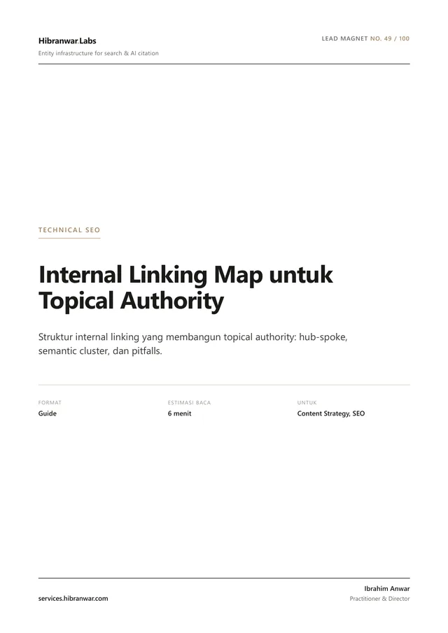 Internal Linking Map untuk Topical Authority
