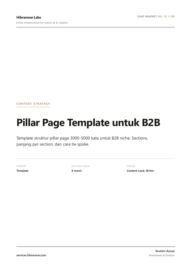 Pillar Page Template untuk B2B