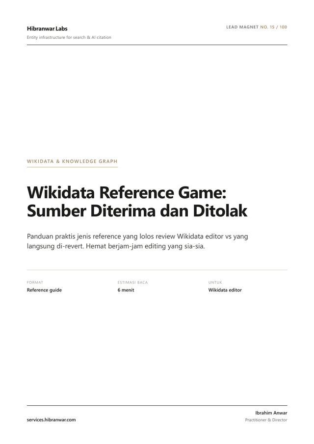 Wikidata Reference Game: Sumber Diterima dan Ditolak