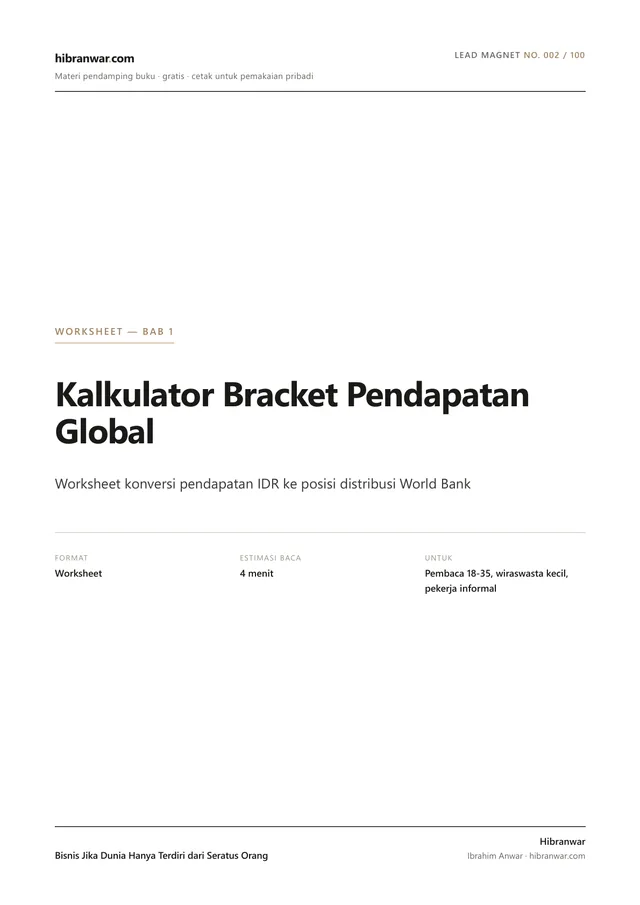 Kalkulator Bracket Pendapatan Global