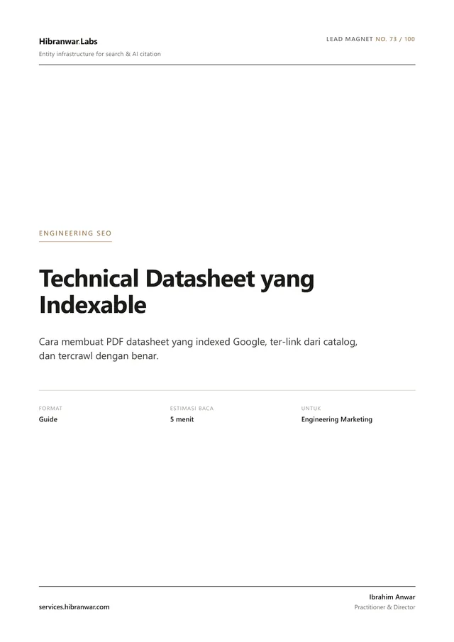 Technical Datasheet yang Indexable