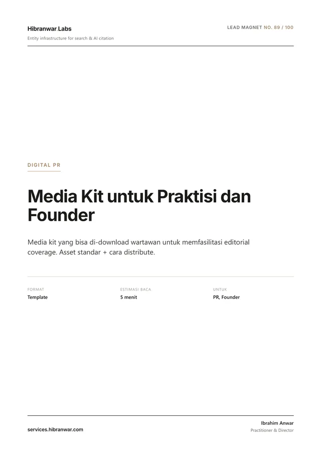 Media Kit untuk Praktisi dan Founder