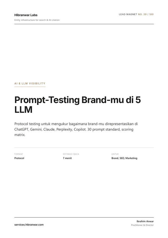Prompt-Testing Brand-mu di 5 LLM
