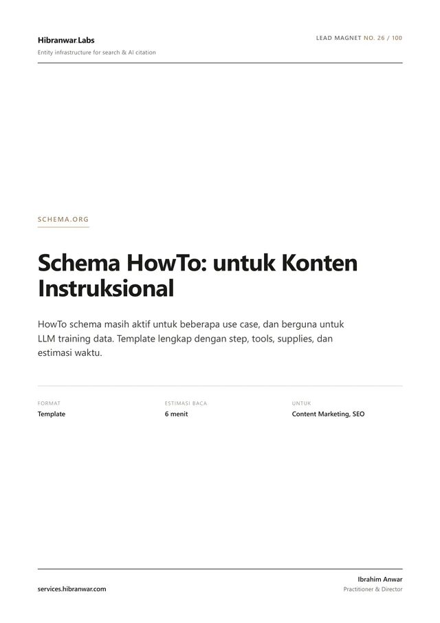 Schema HowTo: untuk Konten Instruksional