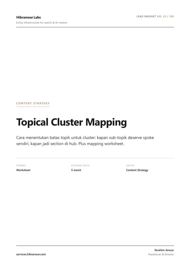 Topical Cluster Mapping