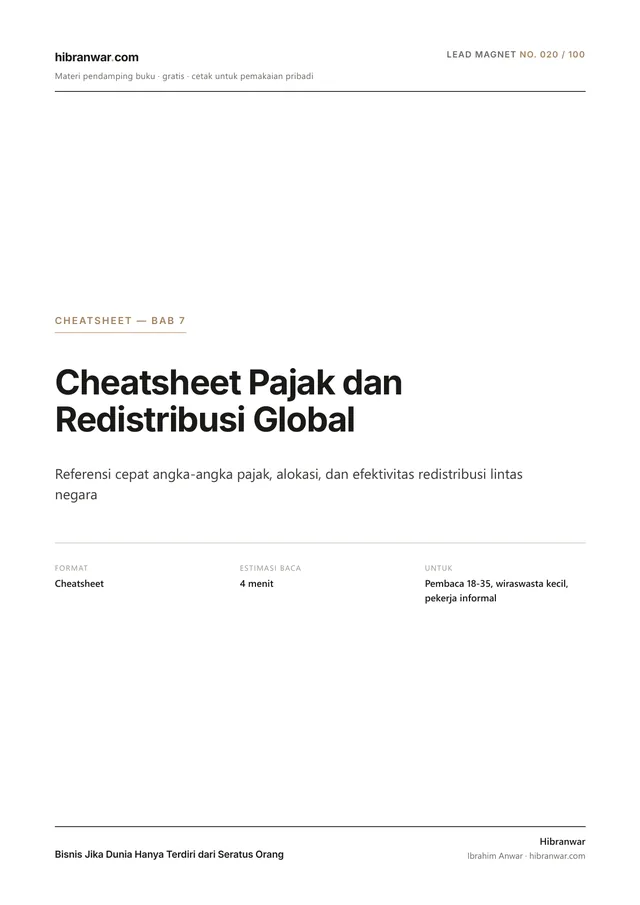 Cheatsheet Pajak dan Redistribusi Global