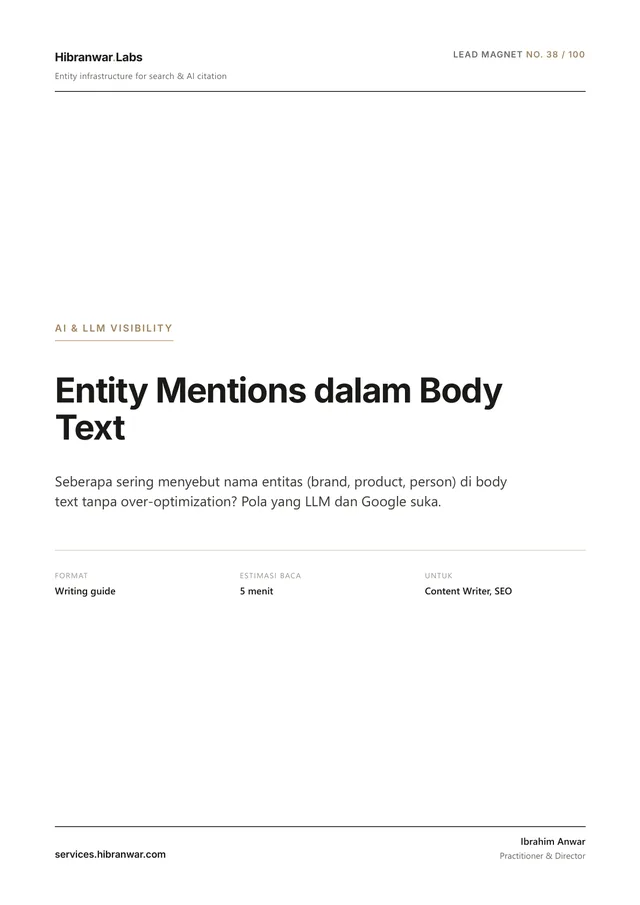 Entity Mentions dalam Body Text