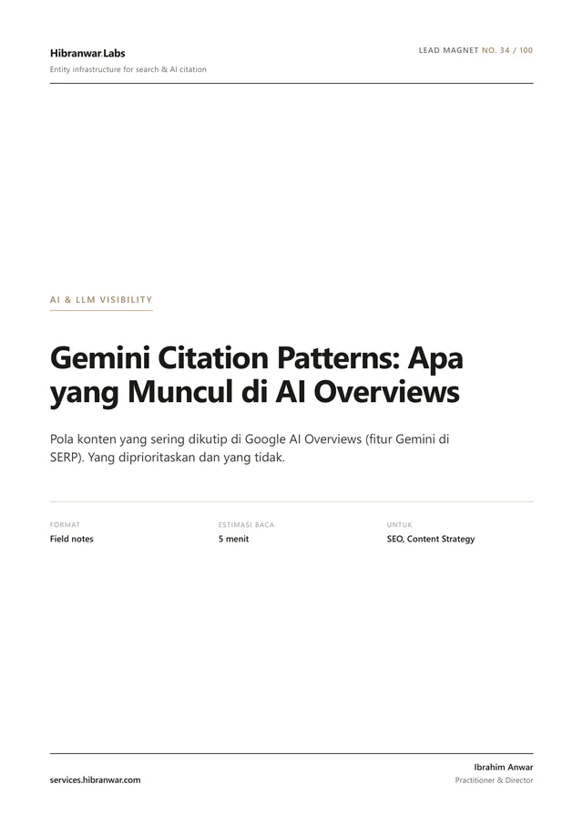 Gemini Citation Patterns: Apa yang Muncul di AI Overviews