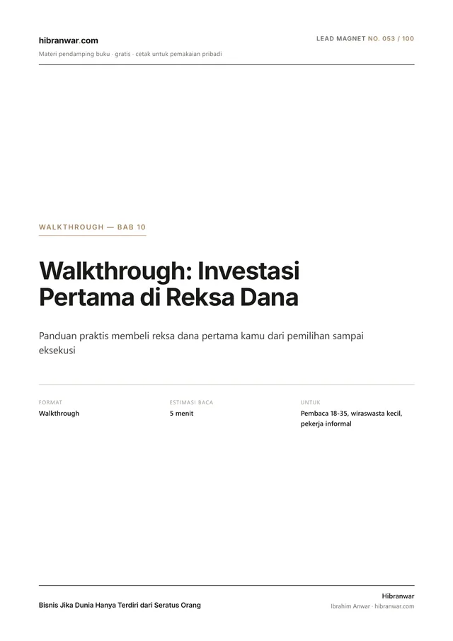 Walkthrough: Investasi Pertama di Reksa Dana