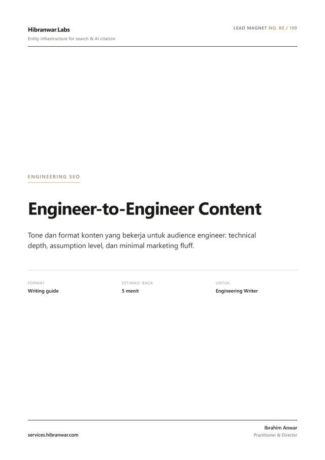 Engineer-to-Engineer Content