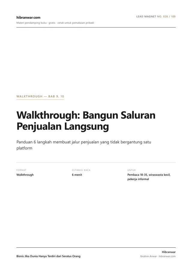 Walkthrough: Bangun Saluran Penjualan Langsung